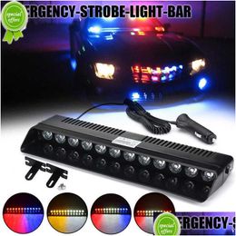 Andere Signaallichten 12V 12W Emergency Led Stroboscoop Waarschuwing Rood Blauw Amber Wit Flasher Toren Auto Montage Drop Delivery Mobiles Dhan9