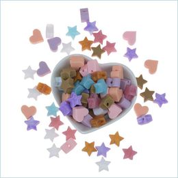 Autres perles de sile dentition Teether Accessories Alimentation Grade Pearl Star Heart Loose Pacificier DIY MADE MADE DROP DIVRIR