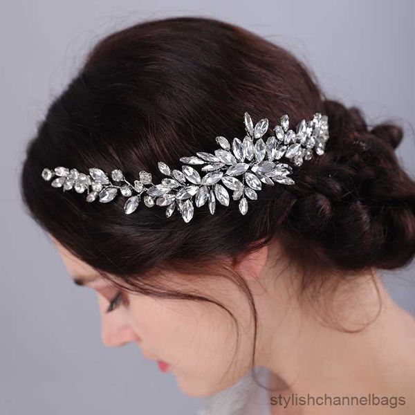 Autre argent or Vintage strass mariage peignes à cheveux bandeau femmes bijoux de mariée demoiselle d'honneur casque diadèmes