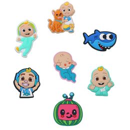 Andere single sale 1pcs Cartoon Coco Watermelon Series Schoen Charms PVC Accessoires Diy Decoratie voor Croc Jibz Kids X Mas Gifts Drop Ot9fl