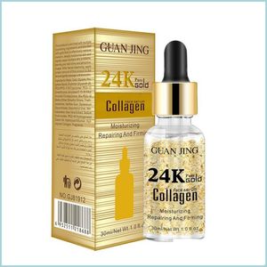 Otras herramientas para el cuidado de la piel 24K Gold Collagen Face Serum Reposición Hidratar Reducir los poros Iluminar el cuidado de la piel Esencia facial reafirmante Dr. Dhzne