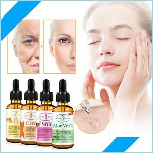 Otras herramientas para el cuidado de la piel Aloe Vera Zanahoria Caracol Huevos blanqueadores Suero facial Reafirmante Nutritivo Calmante Reparación Cuidado Esencia Sueros Drop D Dhky3