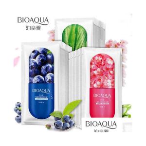 Autres outils de soins de la peau Bioaqua Jelly Mask Visage Aloe Blueberry Cherry Blossom Trois types Masques faciaux de sommeil hydratants en option Dro Dhhwa