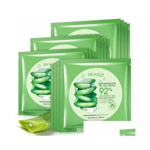 Autres outils de soins de la peau Bioaqua Gel d'aloe vera naturel Masque hydratant Contrôle de l'huile Enveloppé Rétrécir les pores Cosmétique du visage Goutte Del Dhnum