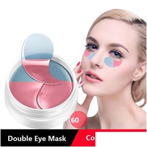 Autres outils de soins de la peau Masque pour les yeux double couleur aux algues coralliennes Éclaircir les ridules Yeux Cercles noirs Hydratant Masques à deux couleurs Goutte Dhpw0