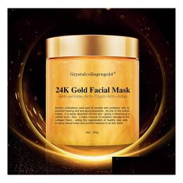 Andere huidverzorgingsgereedschap Crystal Collageen Gold Domans gezichtsgezicht masker 24k peeling van hydraterende brandwilte 250 g drop levering gezondheid beau dh2ym