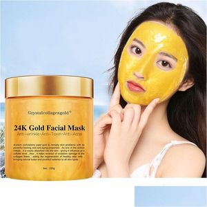 Andere huidverzorgingsgereedschap Grystal Collageen vrouwen meisjes gezicht masker 24k gouden schil van gezichtsmaskers hydraterende vuurdruppel levering healt dhc4a
