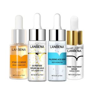 Andere huidverzorgingstools Lanbena 24K Gold Face Serum Hydraterende Shrink Pore Lift Verstevigende huid Glanzend Fijne lijntjes verminderen Huidverzorging Ser Dhriv