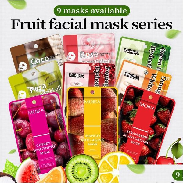 Otras herramientas para el cuidado de la piel Control de aceite hidratante Mango Cereza Mascarilla facial natural Fruta hidratante Entrega de gotas faciales orgánicas Salud Bea Dhcpn