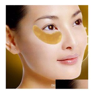 Autres outils de soins de la peau Nouveau Masque pour les yeux en or Cristal d'or Collagène Anti-cernes Hydratant Drop Delivery Health Beauty Devices Dh03U