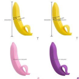 Autres outils de soins de la peau Vibromasseur Nxy Déguisement Banane Gode Vibromasseur pour femmes Réaliste Énorme Pénis G Spot Stimulateur Masturbation Féminine Dhksf