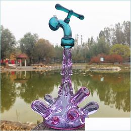 Otros accesorios para fumar Vidrio Funcional Splash Agua Bong 10 mm Junta femenina Perc Hookah Pipe Terp Slurper Bubbler Oil Rig Drop de Dhyob