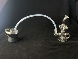 Autres accessoires pour fumeurs, narguilé en verre, autres équipements, fouet accessoire transparent Peak Carta, joint dépoli de 14 mm, vente en gros et au détail, haute qualité