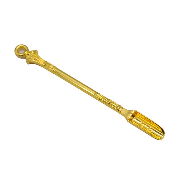 Otros accesorios para fumar Mini cuchara de rapé Pala de metal Cucharas de medicina usadas para llenar una botella pequeña Colgante Collar Anillo Tubería pequeña WH0296