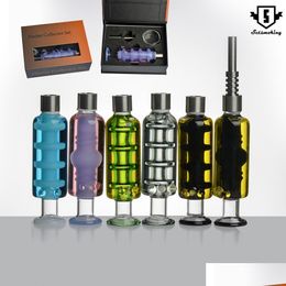 Autres accessoires pour fumeurs Nectar Collector NC Kits Accessoires pour fumeurs Micro Honeyst Set comprenant une boîte-cadeau Bol en verre transparent 510 Scre Dhrbr