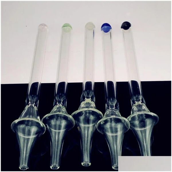 Otros accesorios para fumar Nuevo Mini Hookahs Nector Collector Estilo de pluma de color Colectores de néctar Tubo recto Quemador de aceite de vidrio Pyrex LL