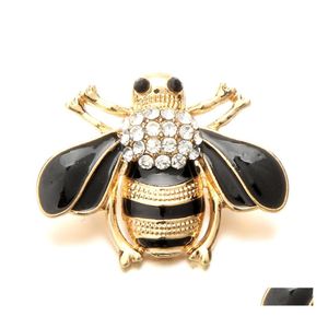 Andere snap -button sieradencomponent Rhinestone bee honeybee 18mm metalen snaps knopen passen armband bangle noosa drop levering vinden dhdct
