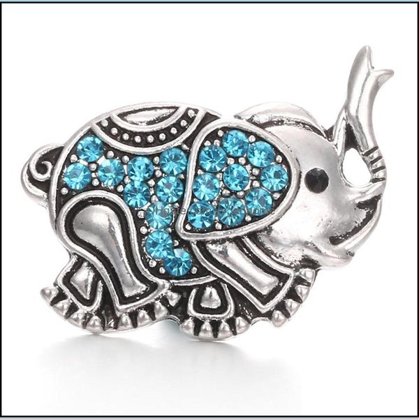 Autres bouton-instant Bilan de bijoux Composant Hingestone Elephant 18 mm Metal Snaps Boutons Fit Bracelet Bangle NOOSA A036 DROP DEL DHSELLER2010 DHYLT