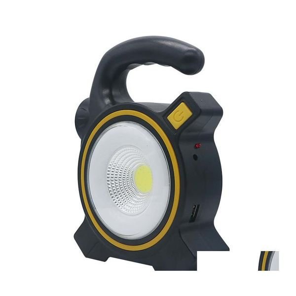 Autres lampes solaires Lampe de tente de lanterne portable de poche USB rechargeable Cob LED lampe de poche 3 modes lampe d'inspection de travail d'urgence D Dhedq