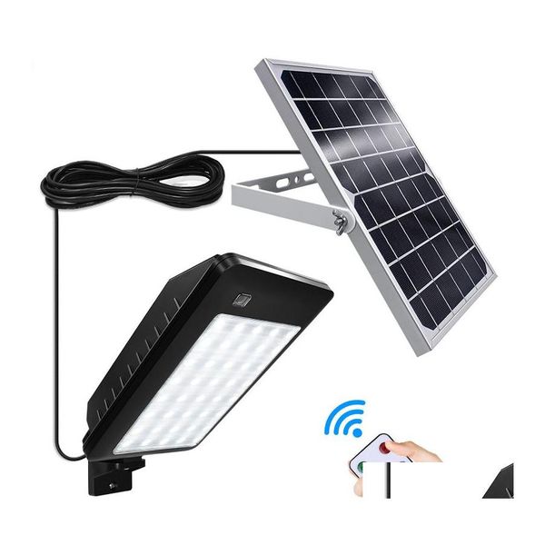 Otras luces solares Luz de seguridad 900 lúmenes Exterior Interior Split Powered Floodlight Lámpara de calle impermeable con control remoto para DHR5D