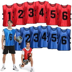 Andere Sportartikelen 12 PCS Voetbal Vest Training Sneldrogend Team Jerseys Sport Voetbal Genummerde Praktijk 230621