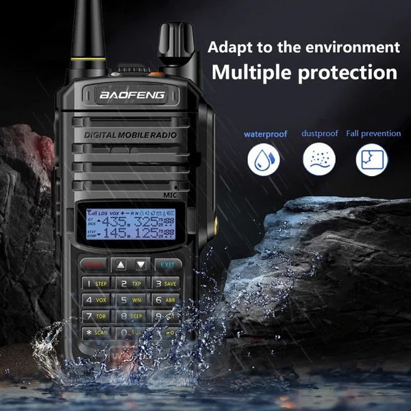 Autres articles de sport 15W 8000mAh Baofeng WalkieTalkie UV9R Plus Ham Radio IP67 étanche UHFVHF 1020KM haute puissance talkie-walkie bidirectionnel ghjrt 231110