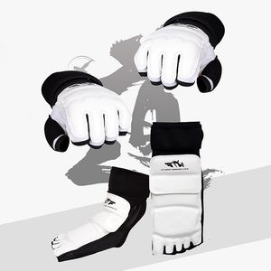 Andere sportartikelen 1 paar Taekwondo lederen voethandschoenen Sparring Karate enkelbeschermer Guard Gear Boxing Martial Arts Foot Guard Sock Adult Kid 230912