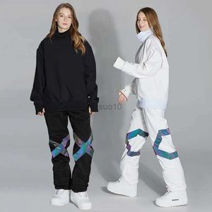 Autres articles de sport 2023 Nouveau costume de ski femmes sports de plein air veste de snowboard hommes ensemble de ski chaud coupe-vent imperméable pantalon de neige vêtements d'hiver HKD231106