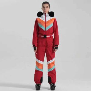 Autres articles de sport 2024 Hiver ski costume extérieur ski de sport snowboarding une pièce ensemble étanche thermique thermique à sauts respirants thermos