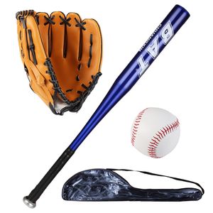Otros artículos deportivos Juego de bate de béisbol de aluminio de 25 pulgadas con pelotas de béisbol de guante para juegos de recogida de práctica de bateo de autodefensa de softbol CS0025 230613