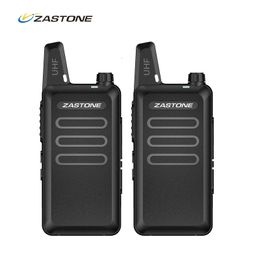 Autres articles de sport 2pcs Zastone X6 Mini talkie-walkie enfants UHF Raido Walkietalkie 400Mhz Radio bidirectionnelle FM Ricetrasmettitore Communicateur USB 231110