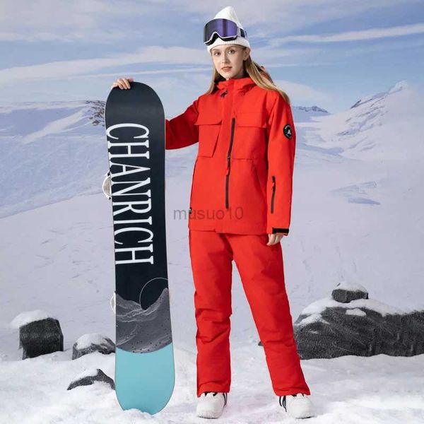 Autres articles de sport -30 degrés Ski Suit Femmes Hiver Femme Snowboard Vestes et pantalons Chaud imperméable Veste femme Ski de plein air Tenues Marque HKD231106