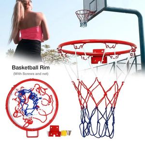 Autres articles de sport 32 cm suspendu basket-ball mural but cerceau jante net sport net intérieur et extérieur basket-ball mural panier net 231121