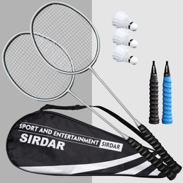 Otros productos deportivos 3U genuino bádminton racquets 2 paquete de fitness ofensivo y doble fibra de carbono ultra luz duradera 230816