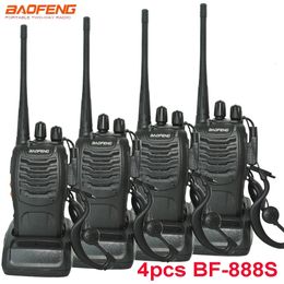 Autres articles de sport 4 pièces d'origine Baofeng BF888S talkie-walkie BF888s 5W 16CH UHF 400470MHz BF 888S émetteur-récepteur radio bidirectionnel 231110
