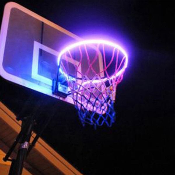 Autres articles de sport 45LED Basket Hoop Lumière solaire Basketball Jouer Led Night Strip Light Bar Basketball Rim Basketball Equitment Hoops Decor 230608