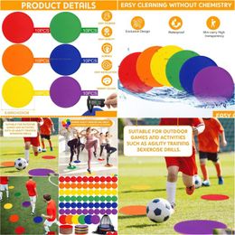 Autres articles de sport 60 pcs TPE Floor Spot Markers Dots pour Gym Plat Non Slip Marker Dance Dot Classe Sports Soccer Drop Livraison DHL2Z