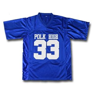 Otros artículos deportivos Al Bundy # 33 Polk High Movie Football Jersey cosido azul S-3XL de alta calidad 231011