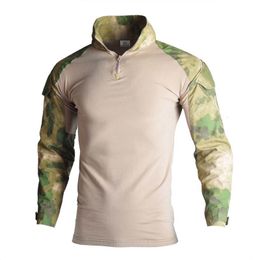 Autres articles de sport T-shirt tactique de l'armée Chemise de combat militaire Chemises longues Chemises camo T-shirt de paintball Vêtements de chasse Vêtements pour hommes Coupe-vent 230617
