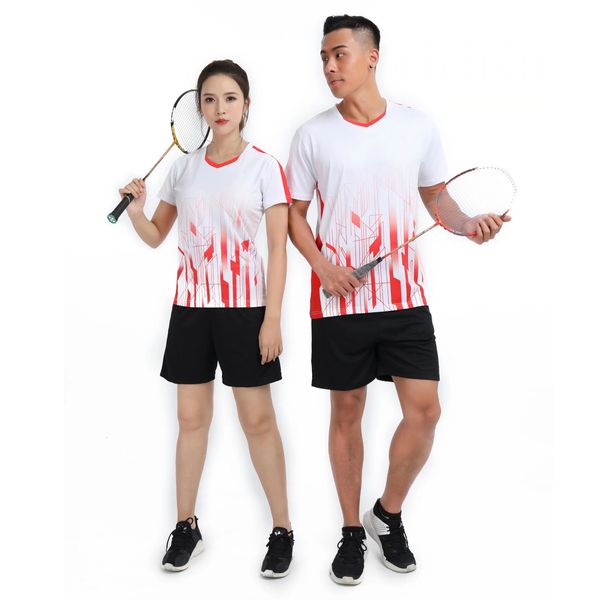 Autres articles de sport Combinaison de badminton Vêtements de sport à manches courtes Printemps Été Automne T-shirt court Compétition Vêtements de tennis de table à séchage rapide 230808