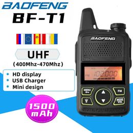 Andere sportartikelen Baofeng BFT1 Talkie Walkie 2-weg radio UHF 400470MHz BF T1 Mini Walkietalkie Handheld draagbare draadloze intercom 231110