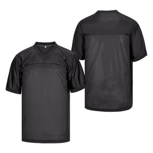 Otros artículos deportivos BG Camiseta de fútbol americano Camisetas negras en blanco Costura de bordado Ropa deportiva al aire libre Hip hop suelto Aceptar personalizado 230621