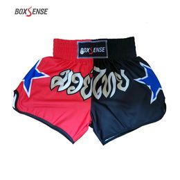 Autres articles de sport BOXSENSE Mma MuayThai Personnalité MMA Boxe Sports Fitness Shorts respirants Pantalons de poing Course Combats Sanda 231204