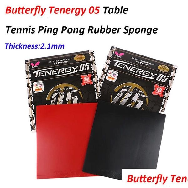 Otros artículos deportivos Butterfly Tenergy 05 Tenis de mesa Goma Pong Esponja 2.1 mm Raqueta adhesiva inversa Er Accesorios de entrenamiento 231227 Dheot