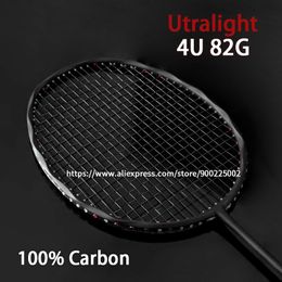 Otros productos deportivos de fibra de carbono Bádminton Raquetas 4U Tipo ofensivo profesional con bolsas Cordas 22 30 lbs Racquet Speed ​​Sports 230816