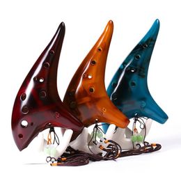 Andere sportartikelen keramische ocarina c toon klassieke fluit muziekinstrumenten12 hole tapion met bescherming tas lanyard cadeau 230816