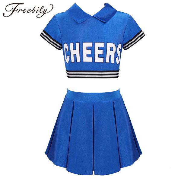 Otros artículos deportivos Traje de animadora Niños Niñas Conjunto de uniformes de animadora Manga corta Niños Cheerleading Dancewear Performance Dance Outfit 230713