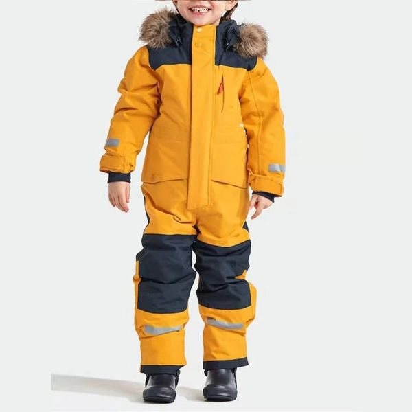 Autres articles de sport Costumes de ski pour enfants pour filles garçons en plein air coupe-vent imperméable snowboard salopette ensembles enfants épaissi vêtements de ski costume 231017