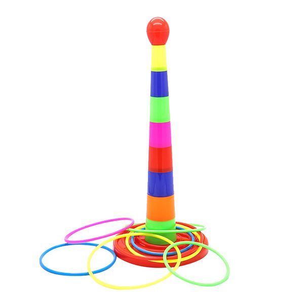 Autres articles de sport Coloré Sport Anneau Toss Jeu Ensemble Cercle Virole Couches Empilées Cerceau Pour Enfants Adultes Intérieur Extérieur 230615