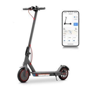 Foldable Electric Scooter, 350W Motor, 104Ah Battery, Max Speed 25km/h, Grey